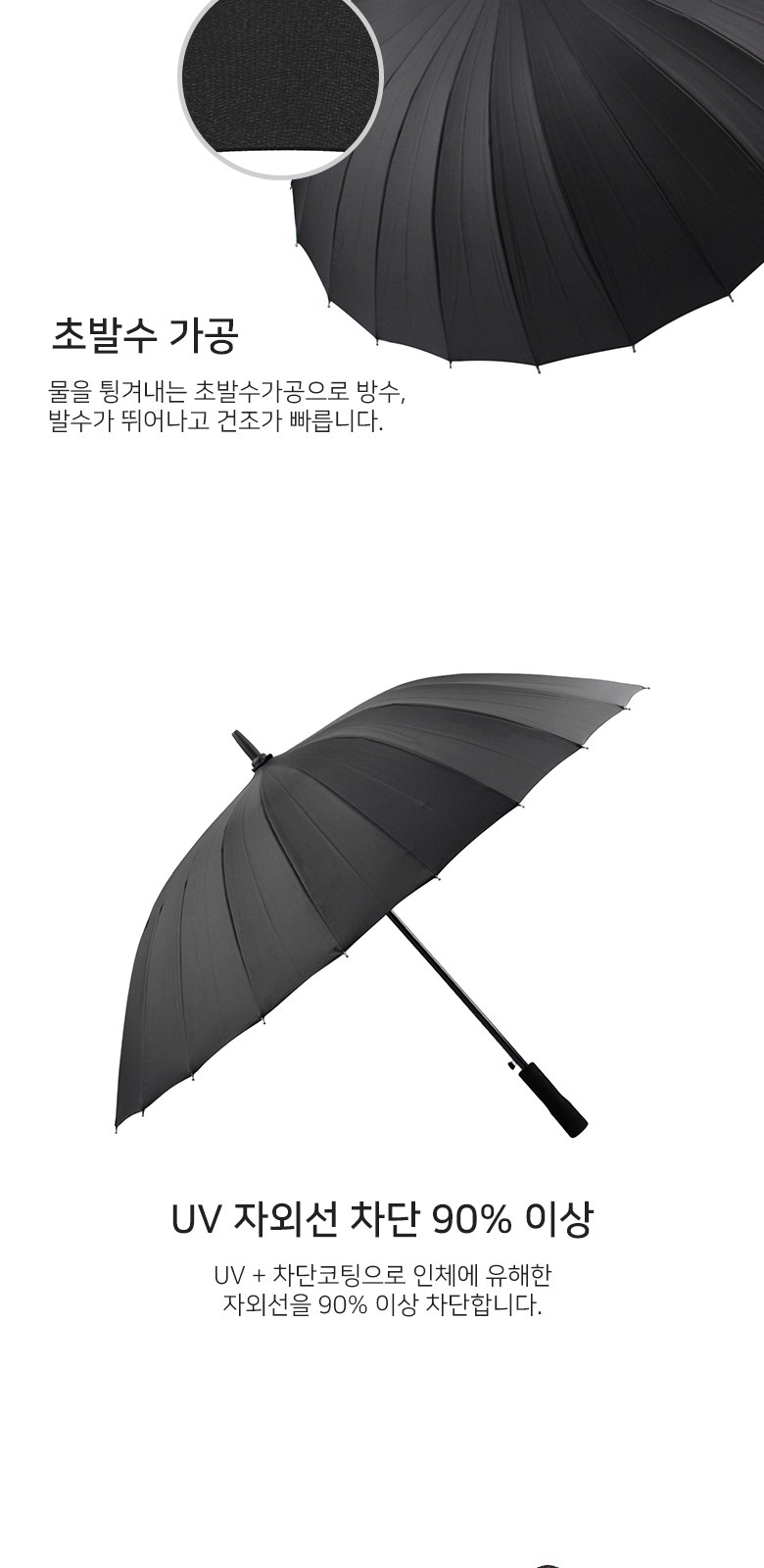 피에르가르뎅 24K 솔리드 자동 장우산 상세 이미지