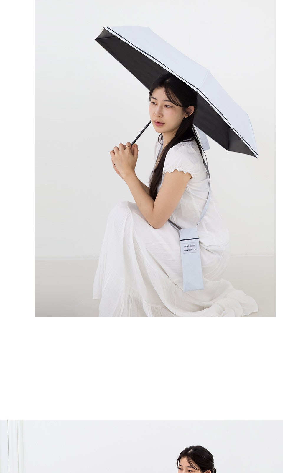 세인트스코트 줄무늬 크로백 슬림암막우양산 상세 이미지