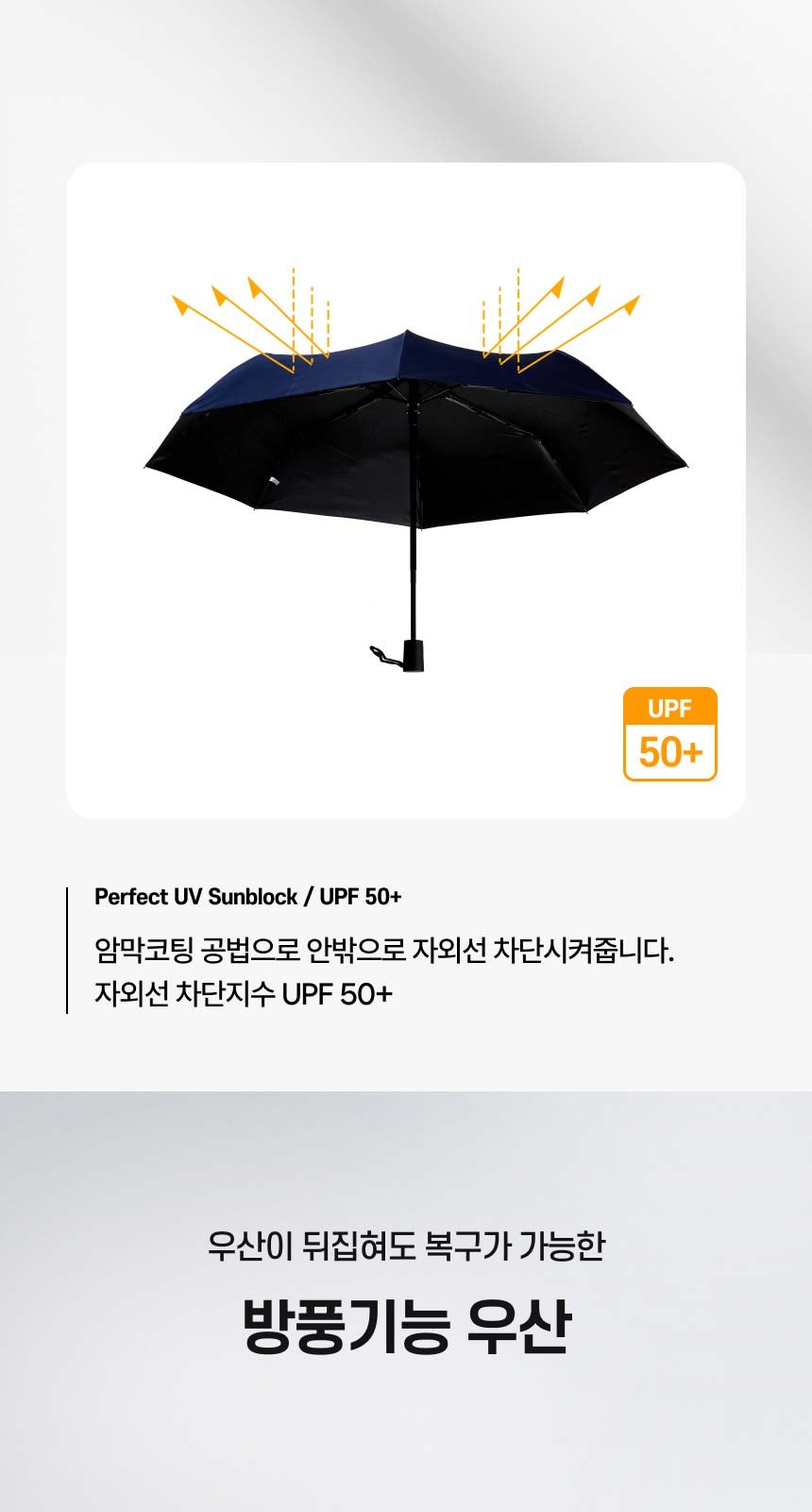 아쿠아시티 3단자동암막코팅우양산(UV차단) 상세 이미지