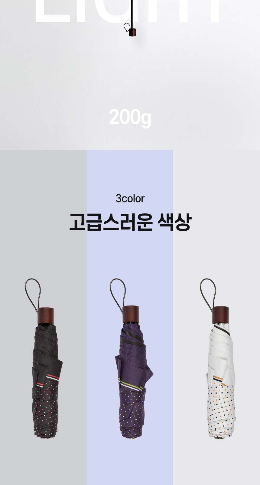 아쿠아시티 땡땡이암막코팅우양산(UV차단) 상세 이미지