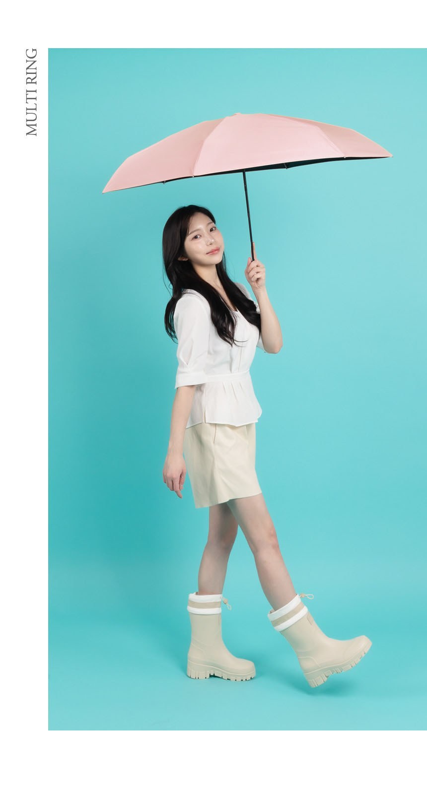 듀홈 멀티고리 5단 초경량 미니 우양산 암막 양우산 선물세트+스트로우 커버 컬러 텀블러세트 710ml 이로나 상세 이미지